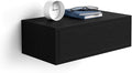 Mobili Fiver, Riccardo Floating nightstand, Ashwood Black, Made in Italy