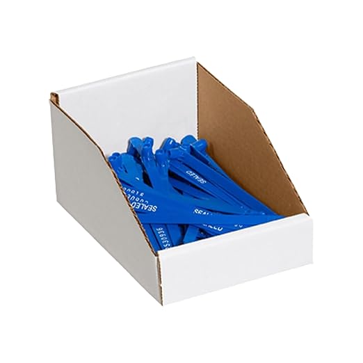 Aviditi Corrugated Cardboard Storage Bins, 6"x 9"x 4 1/2", White, Pack of 25, for Warehouse, Garage and Home Organization
