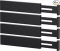 Bamboo Drawer Dividers,17-22" Adjustable Kitchen Drawer Organizer for Clothes,4 Pack Expandable Drawer Organization Separators for Bedroom,Bathroom,Dresser and Office,Black
