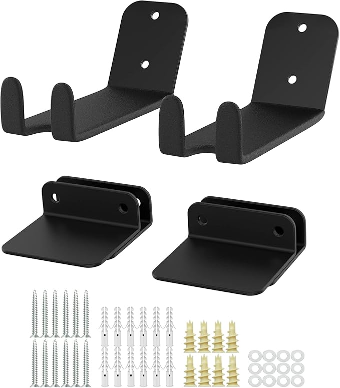 WALMANN 2 Pack Bike Pedal Hanger Wall Mount, Heavy Duty Horizontal Bike Rack for Garage Wall, Holds Up to 70LBS