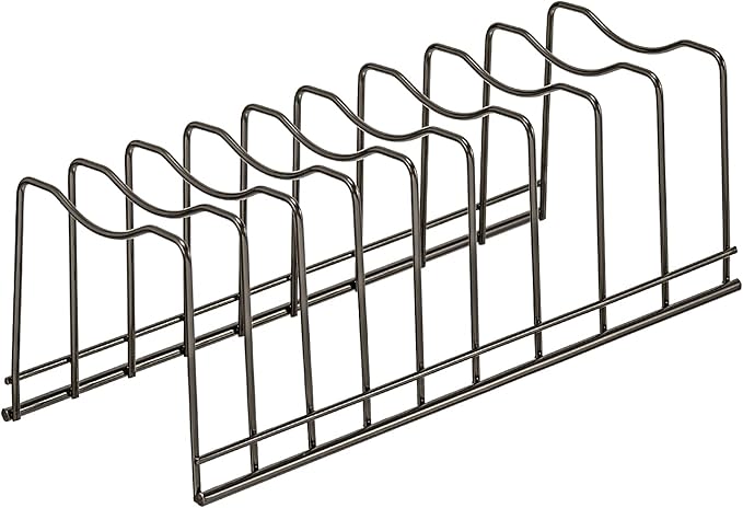 Pot Lid Organizer, Pot Lid Rack Holder, Rest Cutting Board, Bakeware, Pots & Pans, Serving Trays, Reusable Containers in Cabinet Pantry, Stainless Steel