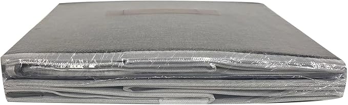 OUTBROS Large Storage Boxes, Foldable Bags with Lid, Wardrobe Organiser with Handle and Zipper, Used for storing clothes, blankets, pillows, 17.7 x 13.8 x 9.8 inch, 2-Pack