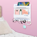 Bedside Shelf Accessories Organizer, Wall Mount Self Stick On, Cute Room Decor Aesthetic, Girls Room Decor, Cool Stuff for Bedroom Storage and Organization