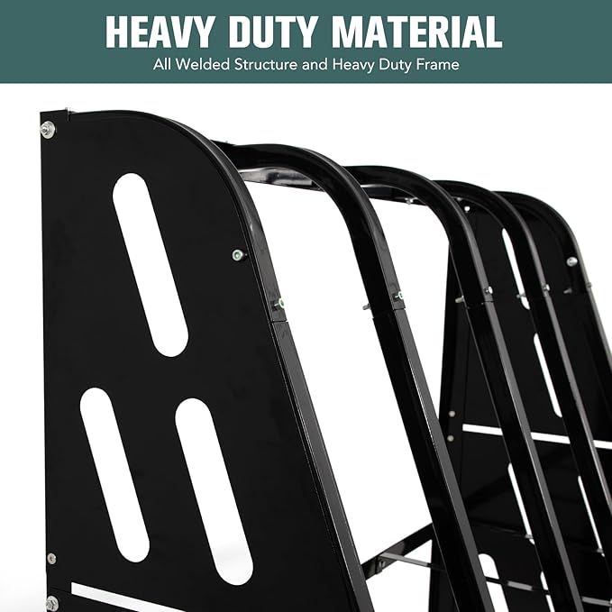 Vertical Bar Rack 1500 LB Capacity, 4 Bays Storage Rack 47" W x 24" D x 60" H, Long Parts Metal Rack, Lumber Conduit Pipe Storage Rack for Garage Storage, Black