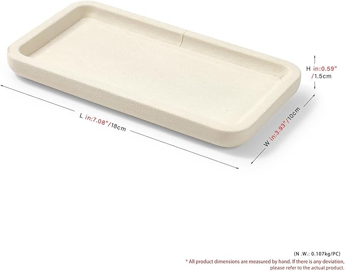 Microfiber Jewelry Display Flat Tray for Rings Earrings Necklace Bracelet, Jewelry Photograph Display Catchall Organizer Tray Dish(S,Beige)