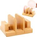 Bamboo Pot Lid Holder, Cutting Board Organizer Holder, Dish Plate Pot Lids Organizer Rack for Cabinet and Countertop