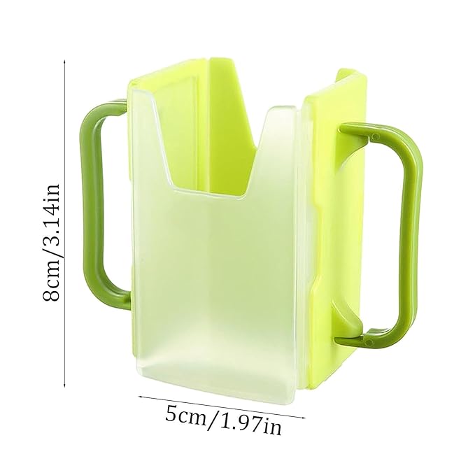 Milk Carton Holder with Handle 8x5cm Reusable Juice Box Holder No Squeeze Adjustable Food Pouch and Milk Box Rack for Kids No Spill