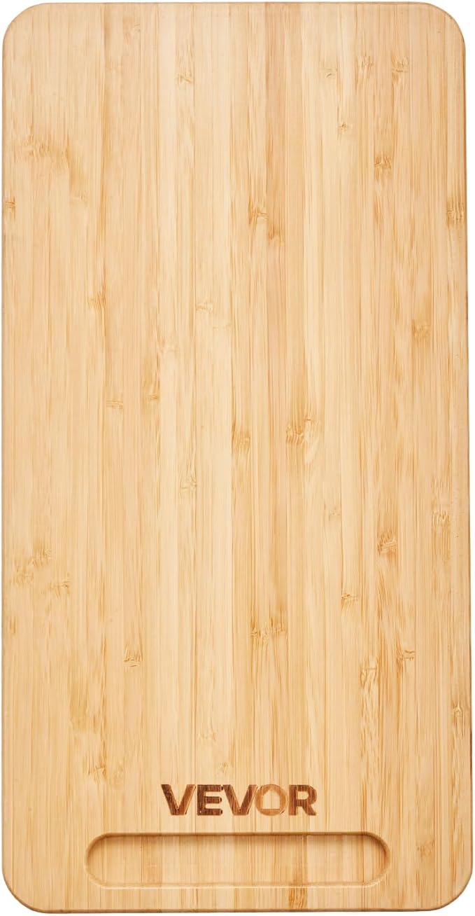 VEVOR Appliance Slider, Small 14.5 x 7.5-inch, Rolling Sliding Tray with Rubber Wheels & Hollow Handle, Easy to Clean, Appliance Rolling Tray for Coffee Maker, Kitchen Countertop, Natural Wood