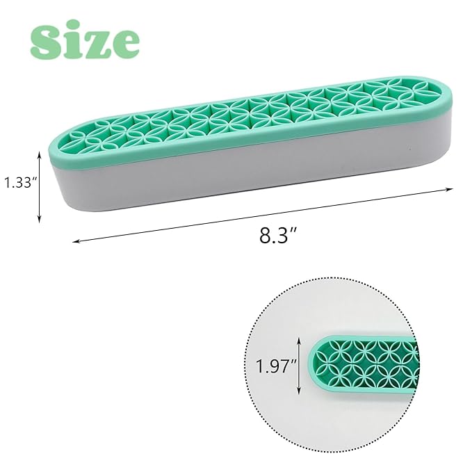 TANG SONG 1 PC Silicone Make up Brush Holder Cosmetic Storage Box Desktop Organizers (Green)