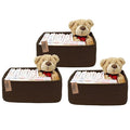 COMFY-HOMI 13" x 8.5" x 5.1" Storage Baskets for Organizing | Cotton Rope Woven Basket | Toy Storage Bin Box | Basket for Shelves, Closet Organizer Bin, Decorative Closet Shelf, 3 Pack, Dark brown