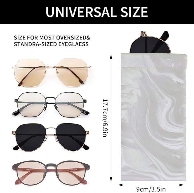 Double Eyeglass Case Soft Dual Glasses Case for Women Men Travel Squeeze Top Sunglasses Cases Eyeglasses Pouch