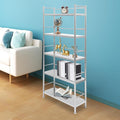 5-Tier Stainless Steel Shelf, Heavy Duty Storage Rack for Kitchen, Garage, Industrial Storage, Kitchen Shelves with Guardrails, Adjustable Height Metal Shelf
