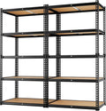 LEVELEVE 5-Tier Heavy Duty Storage Shelving Unit, 2020 lbs Capacity, Adjustable Metal Utility Shelf, 35" L x 16" W x 73" H for Garage, Kitchen, Pantry, Basement, Bathroom, Laundry,2 Pack
