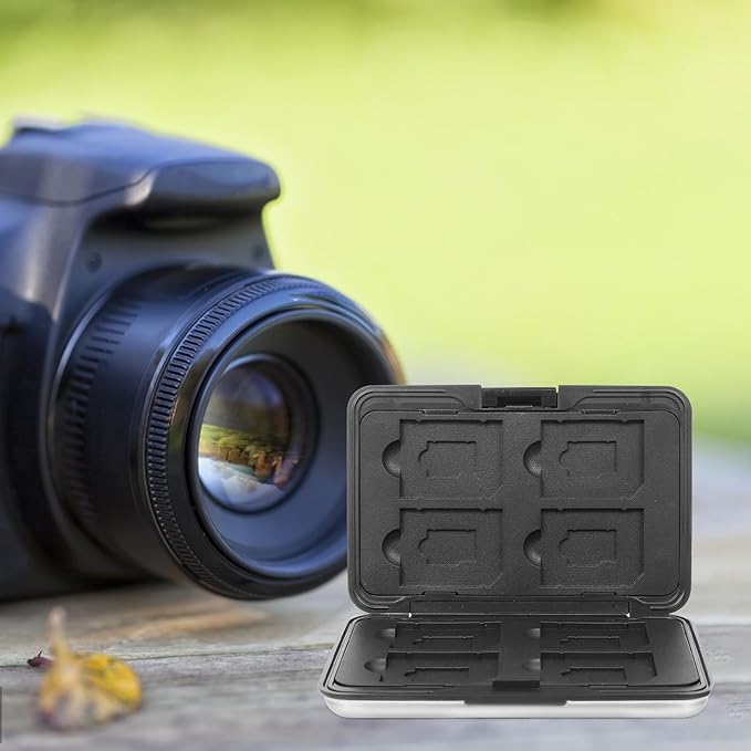 Memory Card Storage Box Case Holder Slots with TPU Inner Bracket Portable Organizer for Micro and Cards Travel Protection Silver Gray