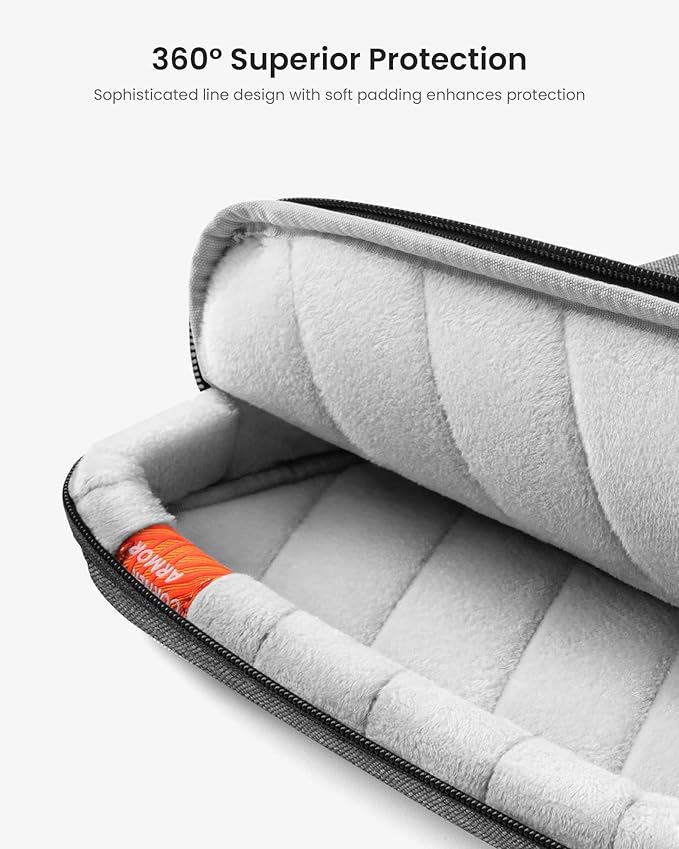 tomtoc 360 Protective Laptop Shoulder Bag for 13 Inch 2025 MacBook Air M4/A3240, M3/A3113, M2/A2681, M1/A2337, MacBook Pro M2/M1, 13-in Surface Pro 11th AI/10/9, Water-Resistant Accessory Case