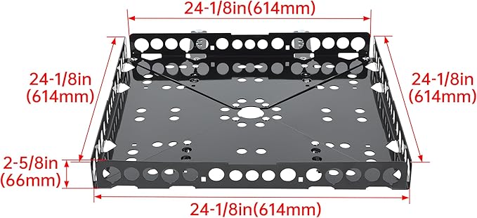 Kojem RV Bumper-Mounted Generator Cargo Carrier for Campers Trailers RV Rear Luggage Basket Rack Tray Kit Assembly Weighs 15 Pounds and Carries 200 Pound-Feet