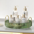 Rotating Makeup Organizer for Vanity, Spinning Cosmetics Storage for Bathroom Countertop, Skincare Holder Rack for Facial Cream, Perfume, Lotion, Lipstick(1 Tier, Dark Green)