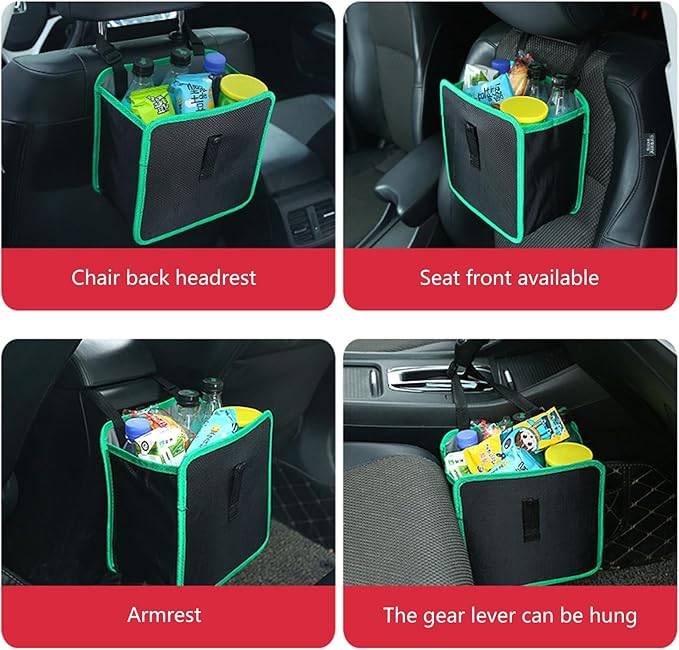 Innovative Gaps Storage Solution Hanging Garbage Holder Garbage Net Bag for A Vehicle Interior, Gray