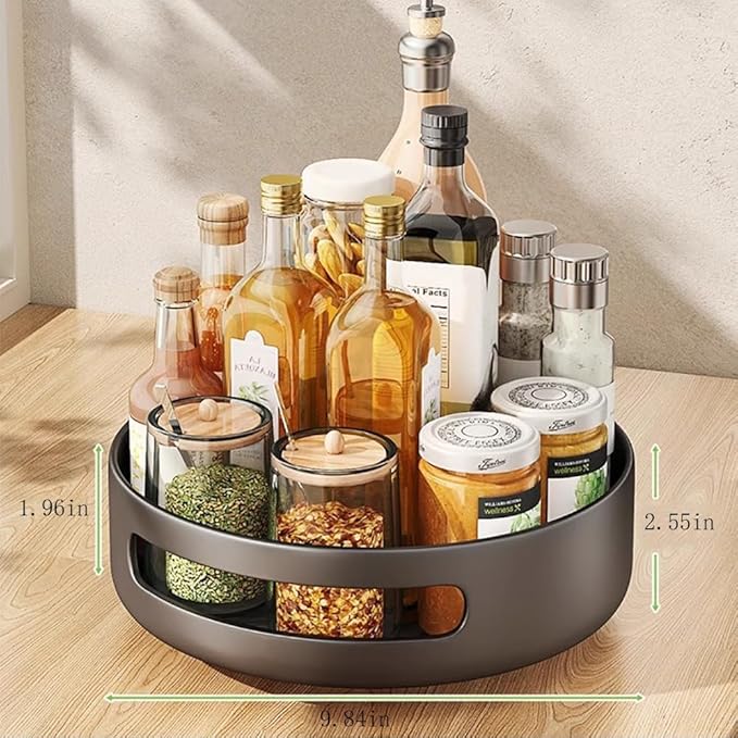 Storage Organizer for Kitchen Countertop Organizer, Round Metal Organizer for Cabinet Kitchen Fridge Vanity M