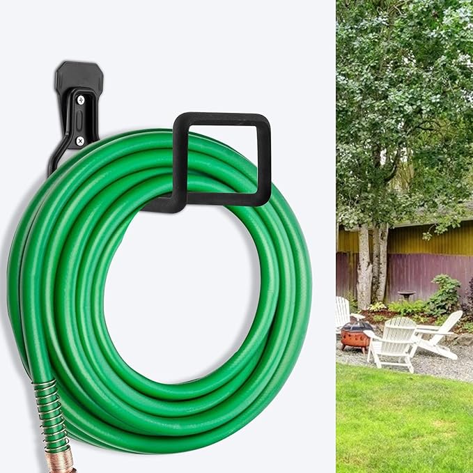 Hose Hanger, Heavy Duty Metal Hose Holder Wall Mount, Hook for Garden Hose/Expandable Hose/Hose Reel/Water Hose/Pocket Hose/Flexable Hose/Magic Hose 100 Ft