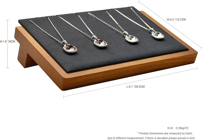 Jewelry Tray Solid Wood Display Stand Necklace Organizer Display Props Tray WSM (WSM02702)