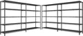 REIBII 73''W Storage Shelves Load 1650 LBS Metal Shelving 5-Tier Adjustable Heavy Duty Metal Shelves Wire Shelving Unit for Wire Shelf for Industrial Garage Pantry Kitchen,17.7"D x 73"W x 71"H, 2PCS