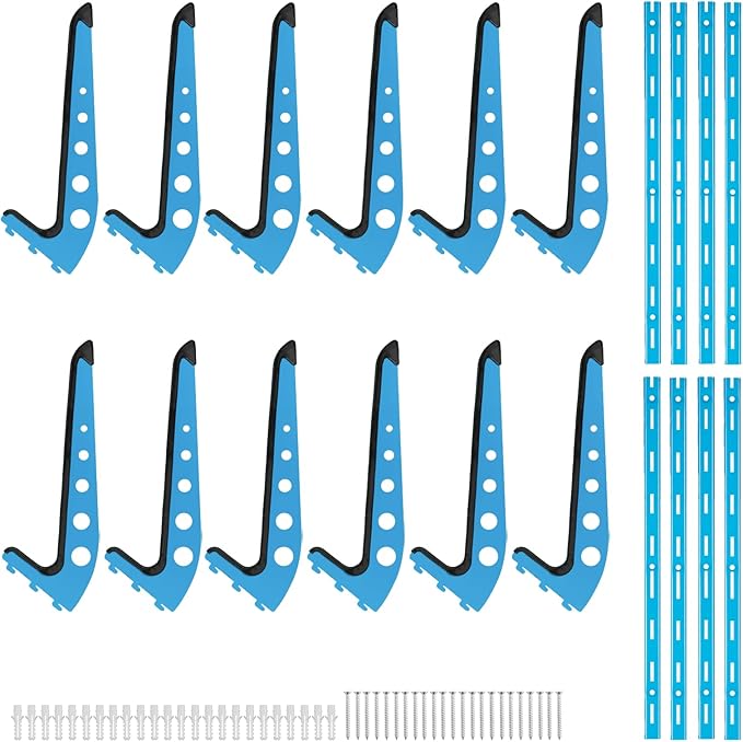 Snowboard Wall Mount, Adjustable 5/6 Board Surfboard Rack, Surfboard Wall Hangers for Surfboard, Wakeboard, and Snowboard Storage at Home or Garage