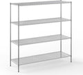 24" Deep x 72" Wide x 74" Height Wire Shelving Kit | 4-Tier | NSF Commercial Storage Rack Unit