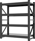 5000LBS Storage Shelves, 59" W Garage Shelving Heavy Duty Adjustable Shelving Units, 4 Tier Metal Garage Shelves Industrial Shelving for Garage, Warehouses, Basement, Black