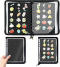 Enamel Pin Display Book Pin Collection Binder Holder Trading Book with 8-Page Display Boards A5 Brooch Pin Storage Organizer Binder Album for Travel Collectors (Black)