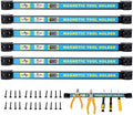 Magnetic Tool Holder 6 Pack, 18" Heavy Duty Magnetic Tool Bar Strip with Mounting Screws, Wall Mounted Metal Tool Organizer Rack for Garage, Workshop, Home, and DIY Projects