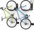 WALMANN BIKEPAL No Lifting Wall Mount Swivel Bike Rack, Vertical Bike Wall Hangers for Garage Space Saving Bike Storage Solution(2 Pack)