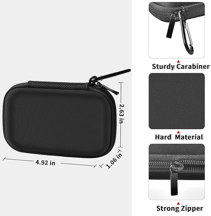 Case for SanDisk 1TB 2TB 500GB 4TB/for SanDisk PRO Extreme Portable SSD, External Solid State Hard Drive Storage Holder for SDSSDE61/ SDSSDE60/ SDSSDE81/SDSSDE30/SDSSDE60(Box Only)(Fullblack)