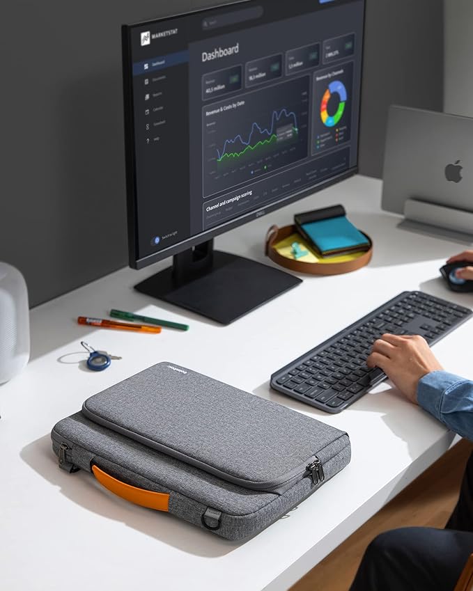 tomtoc 360 Protective Laptop Shoulder Bag for 14-inch MacBook Pro M5/M4/M3/M2/M1 Pro/Max A3434 A3112 A3401 2025-2021, Water-Resistant Carrying Case for 13.5-14.4 Inch Microsoft Surface Laptop 7/6/5