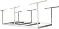 MonsterRax 4x8 Overhead Storage Rack Frame Kit - Hanging Storage Shelves, Ceiling Storage Rack System, Overhead Garage Organizers - (White, 12"-21")