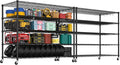 PrimeZone 5 Tier 80.7" Hx55.5 Wx24 D Wire Shelving with Wheels 3000lbs NSF Certified Storage Shelves Heavy Duty Metal Shelf Adjustable Rolling Rack Commercial Garage Restaurant Warehouse Kitchen 2Pcs