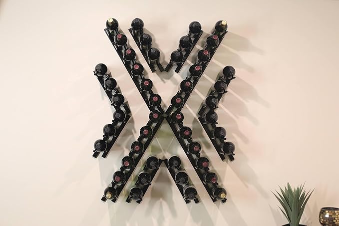 Ultra Wine Racks Cork Out Wall Mounted Wine Rack (1 Foot, Matte Black, Holds 3 Wine Bottles) - Modern & Minimalist Metal Wine Storage for Home Bar, Kitchen, Dining Room, Wine Cellar