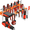 Metal Screwdriver Organizer, Wall Mount Plier Organizer Hammer Holder, Hand Tool Storage Rack for Garage Workshop Workbench(orange, 1PC)