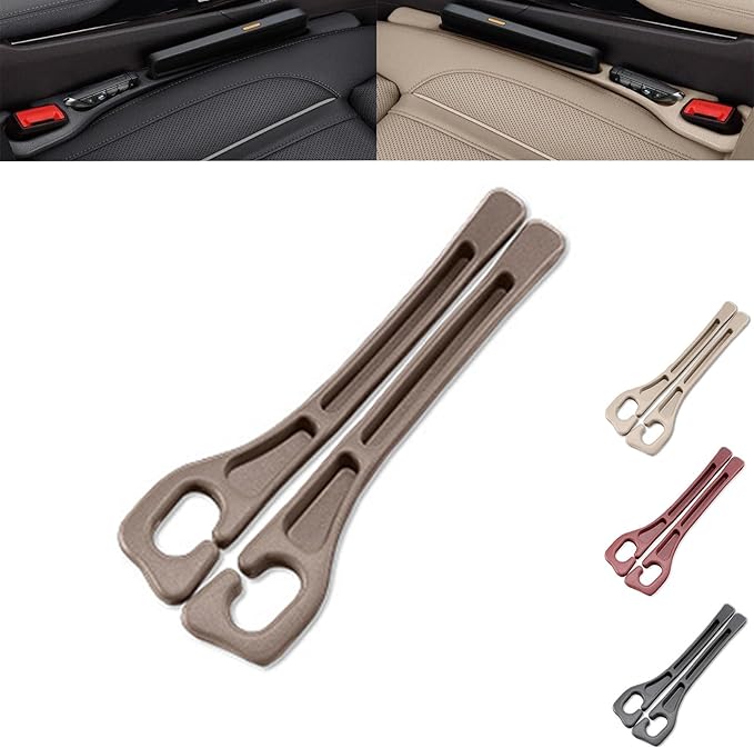 No Drop seat Guard,2025 New Car Seat Side Gap Filler Organizer, Drop Seat Guards for Cars Cards & Tools from Falling, Easy to Install Gap Storage Solution (Brown)
