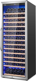 24 Inch Wine Cooler Refrigerator Freestanding, Large Tall Built-in 154-Bottles Wine Fridge, Large Capacity Wine Cellar For Wine Collection, Wine Lovers