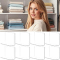 Shelf Dividers for Closet Organization - Acrylic Closet Dividers for Shelves - Clear Free-Standing Shelf Separators for Clothes Sweater Purse