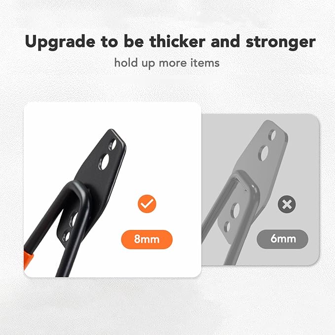 Skateboard Hooks 4-Pack Utility Small Heavy Duty Holder Garage Storage Wall Mount for Stroller Tennis Garden Tool Household Warehouse Shed