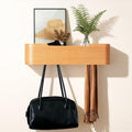 Wall Coat Rack Floating Shelves Modern Coat Rack Wall Mount with Storage Entryway Shelf Wooden Hanger 20 Inch 4 Hidden Metal Hooks for Living Room Bedroom (Oak, 4 Hooks)