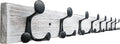 SKOLOO 43-Inch Wood Coat Rack Wall Mount with 8 Triple Hooks - Ideal for Family Entrances, Classrooms, and Pet Supplies Storage - Perfect Coat Hooks for Wall,Distressed White Wash