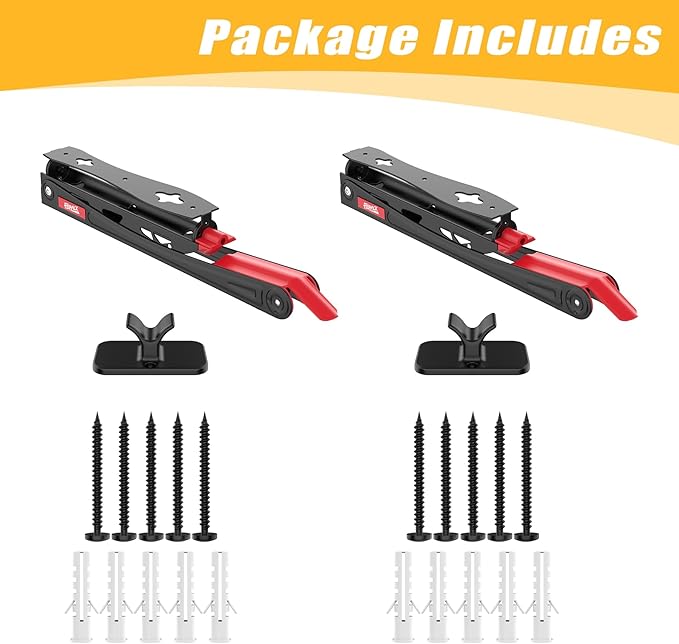 TORACK BIKEPAL Space Saving Wall Mounted Swivel Bike Racks, Vertical Bike Wall Hangers for Garage Storage Solution (2 Pack)