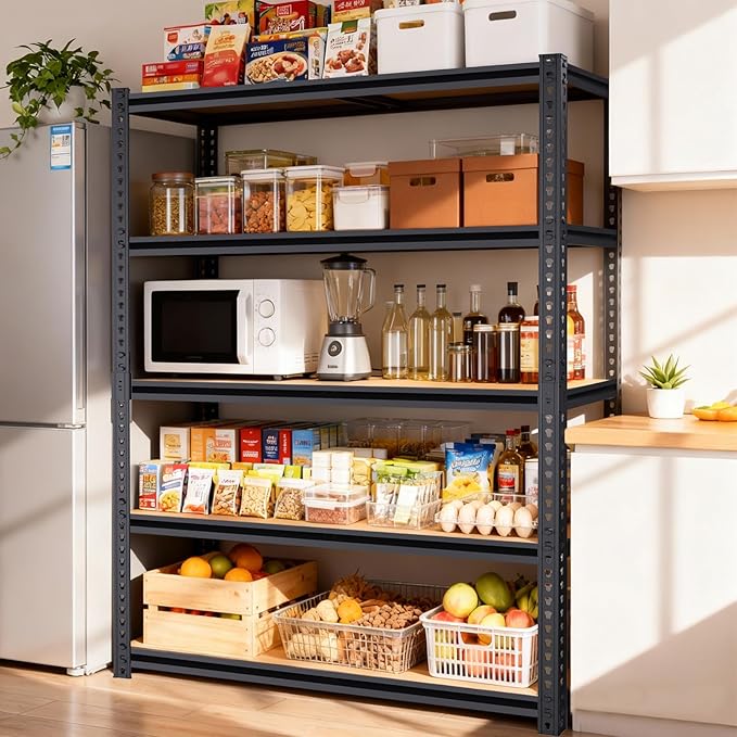 72" H Storage Shelves,Storage Shelves Heavy Duty,2400LBS Metal Shelving Units,Adjustable Garage Shelving Heavy Duty for Garage Storage,Warehouse,16"x35.5"x72"