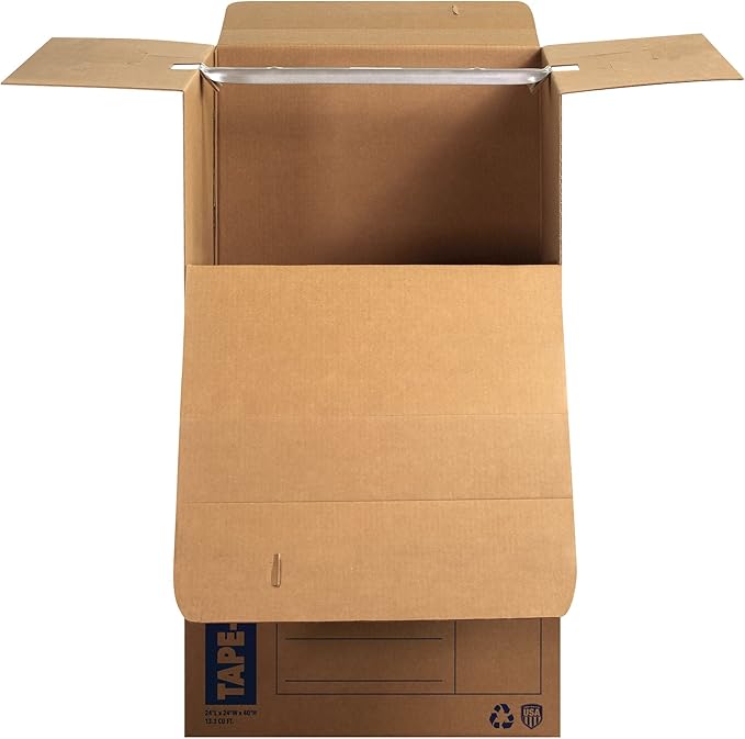 Bankers Box Tall Wardrobe Box 3 Pack, Tape-Free Design, 24-in x 24-in x 40-in (7710501)