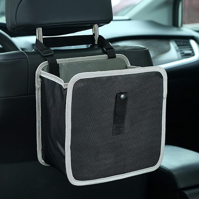 Innovative Gaps Storage Solution Hanging Garbage Holder Garbage Net Bag for A Vehicle Interior, Gray