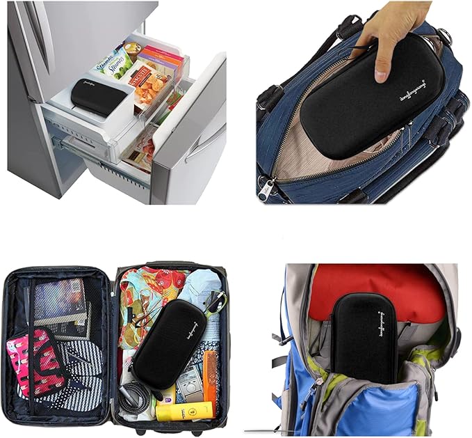 YOUSHARES Insulin Cooler Travel Case - EVA Protective Diabetic Medication Cooling Bag, Refrigerated Insulated Storage Kit for Insulin Pen and Diabetes Supplies with 3 TSA Approved Ice Packs