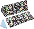 Foldable Glasses Case, Magnetic PU Leahter Sunglasses Case, Cute Hard Shell Folding Eyeglass Cases for Women Kids